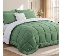 Tifschlaf Coverless Duvet King Size 10.5 Tog - Reversible Kingsize Duvet for All Seasons, Luxury Hotel Quality Quilt Washable, Cosy & Warm Comforter 230x220cm, Sage Green and White