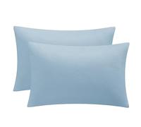 Tifschlaf Pillow Cases 2 Pack - Light Blue Pillowcases Pack of 2, 100% Brushed Microfiber Standard Queen Pillow Covers Baby Blue With Envelope Closure, 50x75 cm