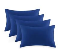 Tifschlaf Pillow Cases 4 Pack - Royal Blue Pillowcases Plain Pack of 4, Super Soft Brushed Microfiber Standard Queen Pillow Covers With Envelope Closure, 50x75 cm