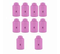 TIG Ceramic Nozzle Collet Back Cap 10pcs Set for WP-17/18/26 TIG Welding Torch 6# 54N16 10pcs