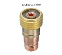 TIG Collet Body for Stubby Gas Lens with Mesh, Brass Chuck for WP-17/18/26 Torch, 1.0/1.6/2.4/3.2mm Aperture, 14x28.1mm, Gold (Model: 17CB20G)