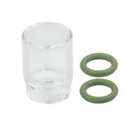 TIG Glass Sight Glass Nozzle for WP9/17/18/20/26 Welding Torch, Transparent Visualization Nozzle with O-rings, Precise Accessory for Arc Observation (No. 8)