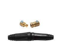 Tig Mig 1Pair Rapid Fitting Europe Welding Machine Cable Connector Quick Connector Welding Machine Plug DKJ10-25 35-50 50-70 Soldering Brazing Blow Torch for Welding(Black 1plug 1socket,DKJ10-25)