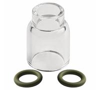 TIG Transparent Visual Glass Nozzle for WP9/17/18/20/26 Short Gas Lens Consumables, Includes O-Rings, Lightweight Leak-Proof Design for Welding Applications, 1 Piece