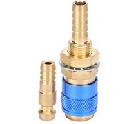 Tig Water Cooler, 8mm 1 Pair Brass Water Cooled & Gas Adapter Quick Connector Fitting for MIG TIG Welder Torch(Blue)
