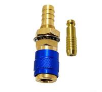 TIG Welding Cable Panel Connector Heavy Duty Brass Quick Connect for 10mm Tube Lift TIG Welder Hose Fitting Red Blue Socket(Blue)