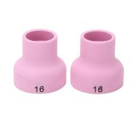 TIG Welding Cup Ceramic Nozzle 16# High Temperature Resistant 2.4mm Center Hole Compatible with WP17 WP18 WP26 Torch for Aluminum Mg Alloy Welding 2Pcs Set