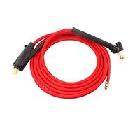 TIG Welding Torch Argon Arc Soldering Tool with 4 Meter Cable and Red Plastic Housing - Lightweight Portable Welder Accessory for One Handed Operation and Arc Welding