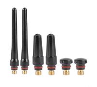 TIG Welding Torch Back Cover Set 6 Pieces 57Y02 57Y03 57Y04 Fit WP17 WP26 WP18 - Bakelite Brass Electrode Clamp Holder Welding Tool