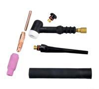 TIG Welding Torch Head WP-17F 150A Air Cooled Flexible with Valve for Miller for Lincoln Weldcraft Series Electrode Clip Nozzle Ergonomic Polymer Handle High Copper Connectors Replacement Accessory