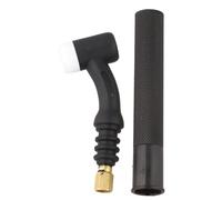 TIG Welding Torch Head WP-17F, Flexible 150A Air Cooled Body for Miller Lincoln Weldcraft, with Air Valve and Rubber Grip