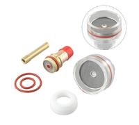 TIG WP Welding Torch Kit Torch Gas with 6Pcs and Tig size 6pcs crafted from Glass and Silicone this kit is resistant to oxidation high temperatures