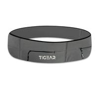 TIGEAR Running Waist Belt, Water Resistant Bum Bag for Gym Training, Waist Size Fanny Pack with Phone Pouch for Marathon, Hiking, Cycling & Travelling (Medium, Grey)
