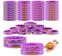 Tigeen 100 Pcs Halloween Religious Silicone Bracelet Christian Rubber Wristbands Pumpkin Jesus Bracelet Christian Bracelets for Women Men Kids Religious Party Favors Halloween Goodie Bag Fillers