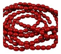 Tigeen 12ft Christmas Boho Wood Bead Garland Vintage Cranberry Wooden Beads Garland Decor Xmas Red White Rustic Christmas Tree Wall Hanging Ornaments(2 Pcs,Cranberry Red)