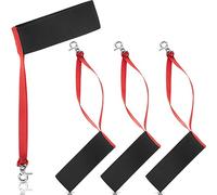 Tigeen 2 Pairs Sport Glove Elastic Gloves Ski Straps Leash Clip with Metal Button for Hanging Glove, Red, 3.9 x 1.2 Inch