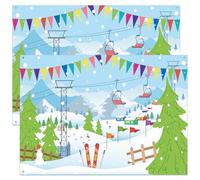 Tigeen 2 Pcs VBS 2026 Decorations 9 x 6 ft Snowball Mountain Backdrop Large Sized VBS 2026 Find Your Strength in God Backdrop Vacation Bible School Banner Crafts for Photo Props Party Decor