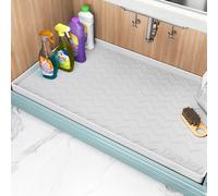 TigeJoy 31" x 19" Under Sink Mats for Kitchen Waterproof, Leak-Proof Silicone Mat Sink Protector and Cabinet Liner, Kitchen Essentials Organizer and Storage, Boot or Shoe Tray, Pet Feeding Mat