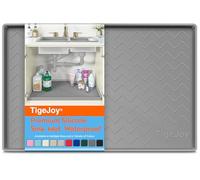 TigeJoy Under Sink Mat 22" x 19" - Silicone Mat in Kitchen and Bathroom Organizers and Storage, Waterproof Protector for Drawer Shelf and Cabinet Liner, Flexible Sink Drip Tray
