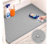 TigeJoy Under Sink Mats for Kitchen Waterproof 31" x 19", Cabinet Liner | Leak-Proof Silicone Mat Sink Protector, Kitchen Essentials Organizer and Storage,Boot or Shoe Tray, Pet Feeding Mat