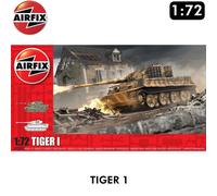 Tiger 1 PZKPFW Panzer Tank WWII German 1:72 scale model kit AIRFIX A02342