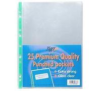 Tiger 100 x EXTRA STRONG A4 PLASTIC WALLETS Premium + Glass Clear Poly Pocket...