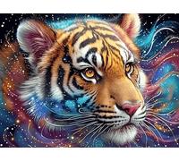 Tiger 1000 Piece Complete DIY Jigsaw Puzzle Colorful Fantasy Wildlife Collectors Mind Relaxation Educational Decorative Puzzle Gifts for Adults Wooden Cardboard 1000 PCS/75x50cm