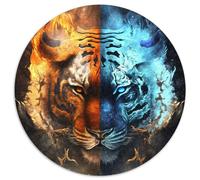 Tiger 1000 Piece Jigsaw 1000 Piece Round Jigsaw Puzzle Brain Teaser & Home Decor, Perfect 67.5x67.5cm