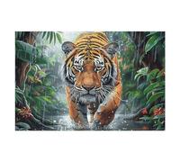 Tiger 1000 Piece Jigsaw Puzzle for Adults Luminous Enchanted Beasts Solo Leisure Time Challenging Fun No Dust Pieces Great Gift for Puzzle Enthusiasts 1000 PCS