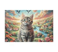 Tiger 1000 Piece Jigsaw Puzzle for All Ages Radiant Whimsical Menagerie Jigsaw Evening Wind Down Activity Challenging Fun Home Decor Stress Relief 1000 PCS