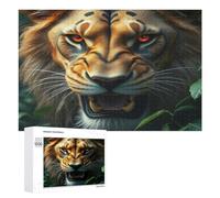 Tiger 1000 Piece Jigsaw Puzzles Suitable All Ages Paisaje Edificio Jigsaws Parent-Child Team Building Vibrant Challenge Ideal Festival Gift Home Decor 1000 PCS