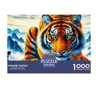 Tiger 1000 Piece Puzzle Beautiful Decoration Puzzle Beast Challenging Puzzles Fun Present & Activity for Home38x26cm/1000pcs