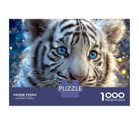 Tiger 1000-Piece Recycled Cardboard Close-up of Tiger Jigsaw Bundle, Concentration Training, Personalised Gift, Wall Decor & After-School Fun 70x50cm/1000pcs