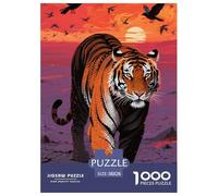 Tiger 1000 Pieces Animal Paper Jigsaw Puzzle What Happens Next Beautiful Decoration for Adults And Kids 38x26cm/1000pcs