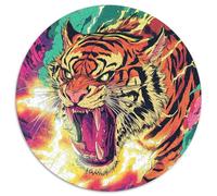 Tiger 1000 Pieces Animation Round Jigsaw Puzzles Challenging & Brainteasing Beautiful Decoration for Adults And Kids 1000pcs (67.5x67.5cm)