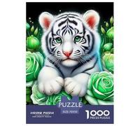 Tiger 1000 Pieces for Adults Jigsaw Puzzles Beautiful Decoration Puzzle Beast Challenging Puzzles Fun Present & Activity for Home70x50cm/1000pcs