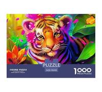 Tiger 1000 Pieces for Adults Jigsaw Puzzles Educational Games Beast Challenging Puzzles Fun Present & Activity for Home70x50cm/1000pcs