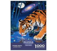Tiger 1000 Pieces Jigsaw Puzzles For Adults Challenging Game Stress Relieving Entertainment Exercise The Memory of The Brain for Family Decorations 70x50cm/1000pcs
