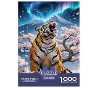 Tiger 1000 Pieces Jigsaw Puzzles For Adults Family Challenge Toys Stress Relieving Entertainment Cultivate The Spirit of Teamwork for Family Decorations 38x26cm/1000pcs