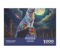 Tiger 1000 Pieces Portable Jigsaw Puzzle Age 3+ Cool Collage Effect, Fun Details, Educational, Challenging 70x50cm/1000pcs