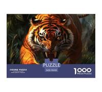 Tiger 1000 Pieces Premium Jigsaw Age 3+ Cool Collage Effect, Fun Details, Educational, Challenging Puzzle Games 70x50cm/1000pcs