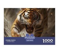 Tiger 1000 Pieces Premium Jigsaw for Adults Gifts Cool Collage Effect, Fun Details, Educational, Challenging 70x50cm/1000pcs