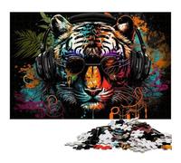 Tiger 1000 Pieces Puzzle Gifts Jigsaw Puzzles for Adults Family Activity, DIY Home Decor, 26X38CM/10.23x14.96inch