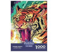 Tiger 1000pcs Animation Paper Jigsaw Puzzle Challenging & Brainteasing Beautiful Decoration for Adults And Kids 38x26cm/1000pcs