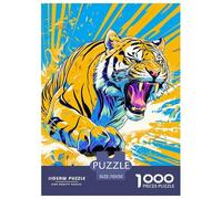 Tiger 1000pcs Animation Paper Jigsaw Puzzle Challenging & Brainteasing Puzzle Educational Games for Adults And Kids 70x50cm/1000pcs