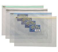 Tiger 12 x A5 PLASTIC ZIPPY BAGS Strong Clear File Storage Document, Craft Art Storage Folder Wallets