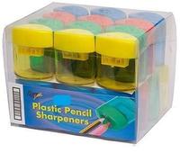 Tiger 2 hole pencil and crayon sharpener x 1 single cannister tub barrel