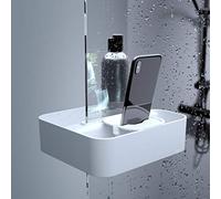 Tiger 2-Store Clip-on Shower Basket, White, 20.8 x 10.6 x 23.3 cm