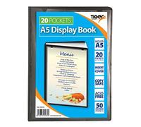 Tiger 2 X A5 Pocket Presentation Display Book - Black