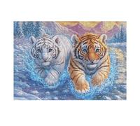 Tiger 300 Pcs Jigsaw Puzzle Bundle Radiant Whimsical Menagerie Family Puzzle Lovers Fun Family Game Mindful Activity Spring Durable Cardboard 300 PCS
